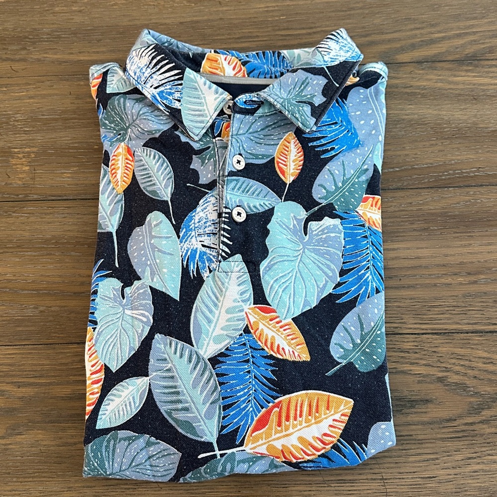 Tommy Bahama Leaf Print Cotton Casual Shirt XXL